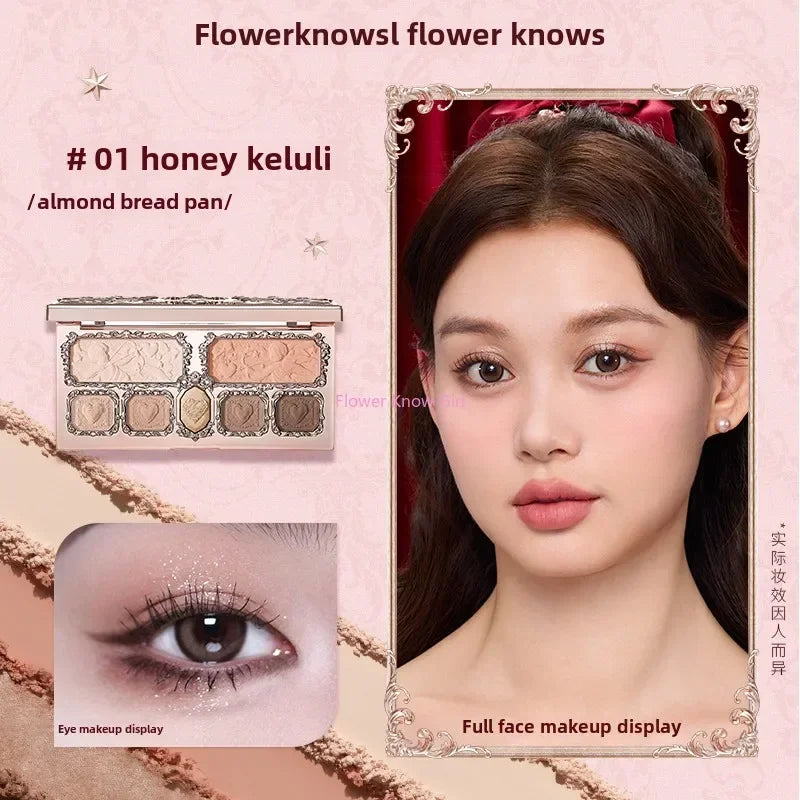 Flower Knows Moonlight Mermaid Eyeshadow Palette - 8 Color Matte & Shimmer