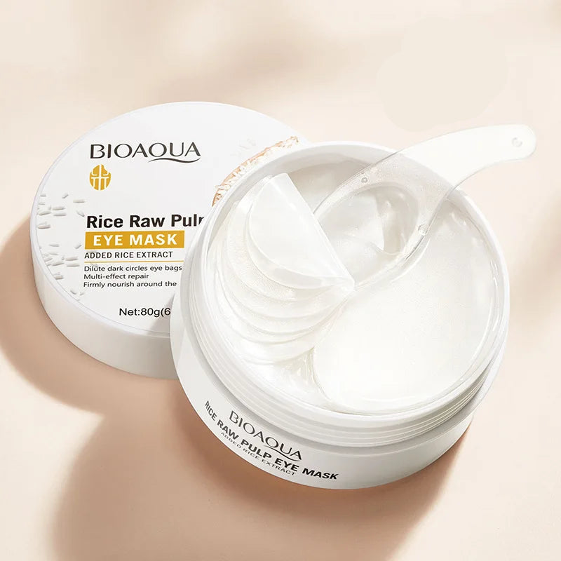 BIOAQUA White Rice Collagen Eye Mask - 60 Patches for Brightening & Firming