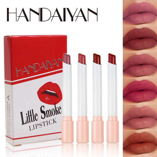 Long-Lasting Matte Lipstick Set - 4 Waterproof Lip Colors