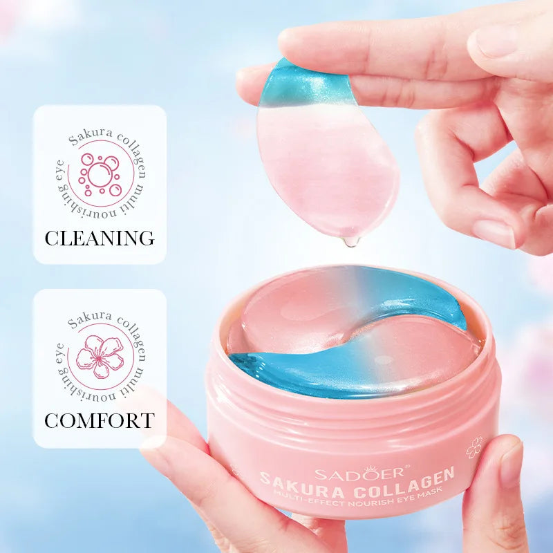60pcs/box SADOER Sakura Eye Mask Anti Dark Circles Wrinkle Removal Eyes Bags