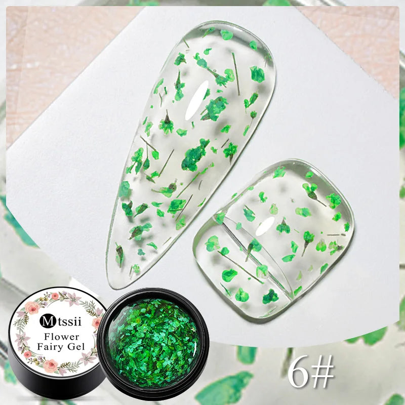 Mtssii Dried Flower Gel Nail Polish - Natural Flower Fairy Series UV/LED