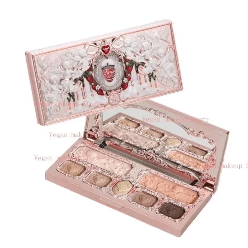 Flower Knows Strawberry Cupid Collection - Multi-Use Face Palette with Blush, Eyeshadow, Highlighter & Bronzer