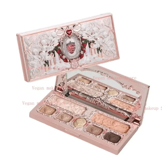 Flower Knows Strawberry Cupid Collection - Multi-Use Face Palette with Blush, Eyeshadow, Highlighter & Bronzer