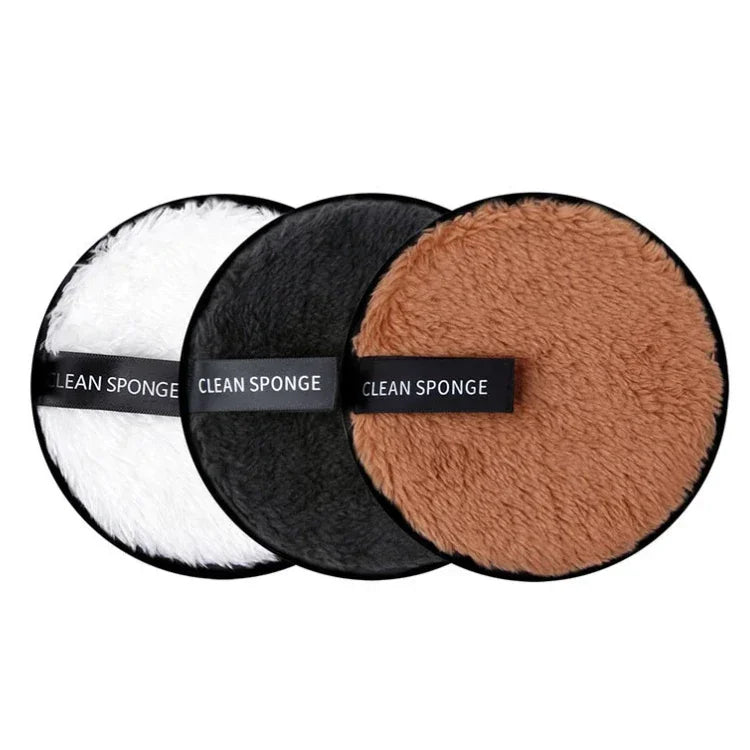 Reusable Makeup Remover Pads - Microfiber Cotton Wipes (3-Piece Set)