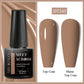 MEET ACROSS Wine Red Gel Nail Polish - 7ml Long-Lasting French Manicure