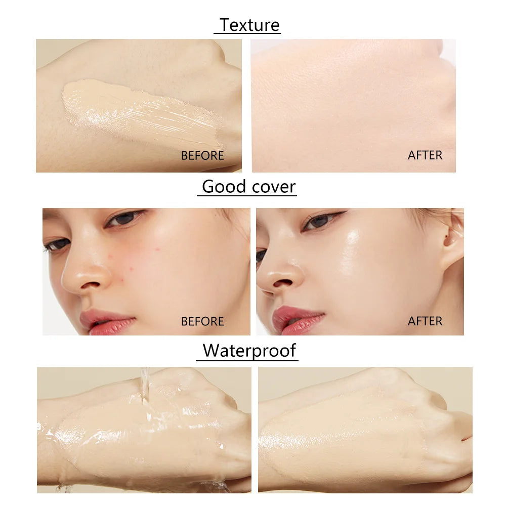 Liquid Foundation - Natural Coverage Transparent Conceals Blemishes