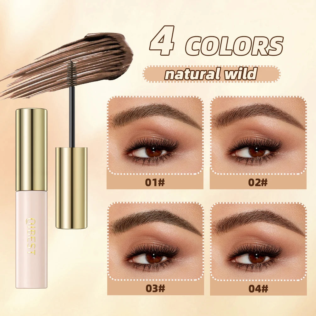 Professional 4-Color Waterproof Eyebrow Mascara with Precision Brush