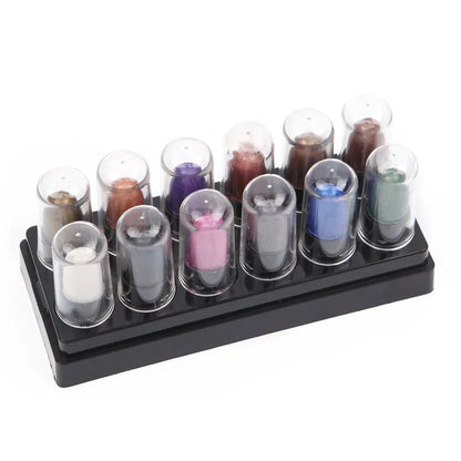 Eyeshadow Pencil Set - 12 Colors Waterproof Glitter Shimmer Matte Stick