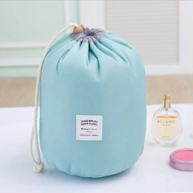Fashion Round Waterproof Makeup Bag - High Capacity Travel Organizer