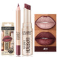 USHAS 12-Color Matte Lip Liner & Lipstick Set - Long-Lasting Nude & Red Shades