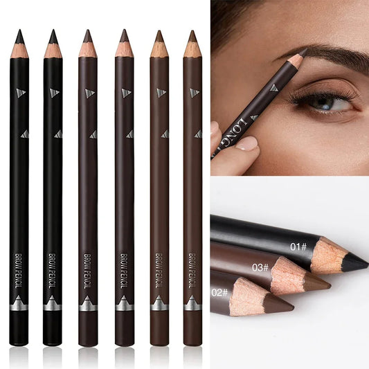 Eye Brow Pencil Set - 6/12Pcs Waterproof Professional Natural Black Brown