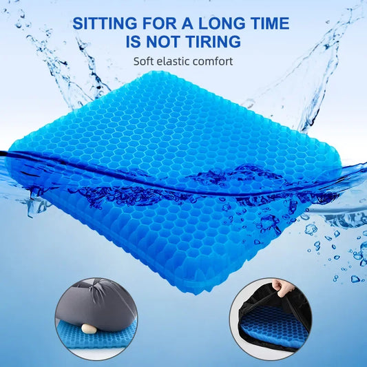 Gel Seat Cushion Summer Breathable Honeycomb Design For Pressure Relief Back Tailbone