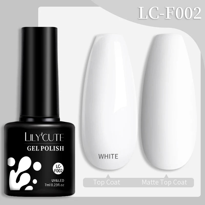 LILYCUTE 7ML Jelly Amber Gel Nail Polish Nail Art Dark Bloom Leopard