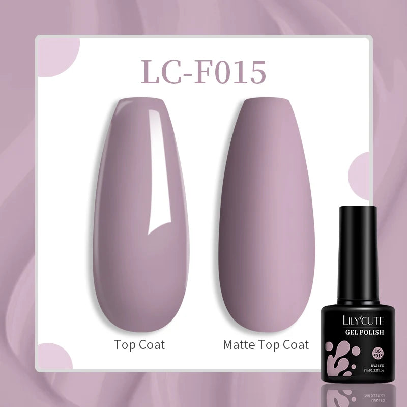 LILYCUTE 7ML Jelly Amber Gel Nail Polish Nail Art Dark Bloom Leopard