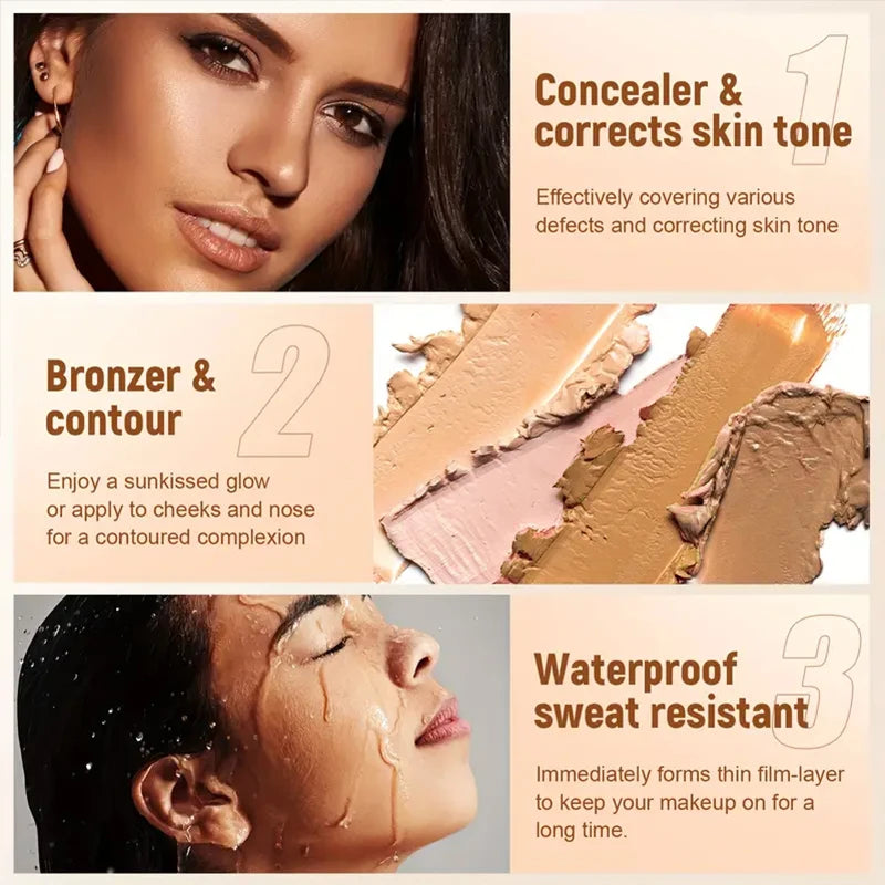 10 Colors Concealer Palette - Eye Repairing Matte Tattoo Contour Cream