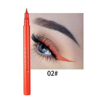Waterproof Rainbow Matte Liquid Eyeliner - Colorful White Pink Pen