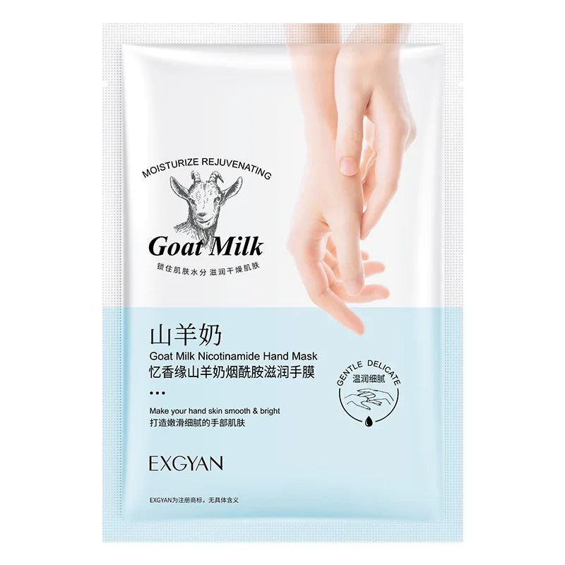 Goat Milk Hand Mask - Moisturizing & Nourishing Treatment (5 Pairs)