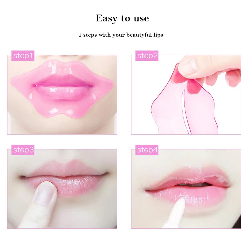 Collagen Nourishing Lip Mask - Moisturizing Fruit Essence Anti-Wrinkle Lip Treatment Patches (5/10 Pack)