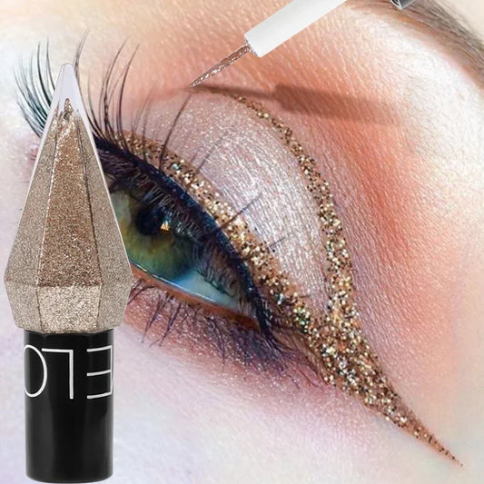 Pudaier Pearlescent Diamond Liquid Eyeliner - Waterproof Glitter Eyeshadow Stick with Long-Lasting Shimmer