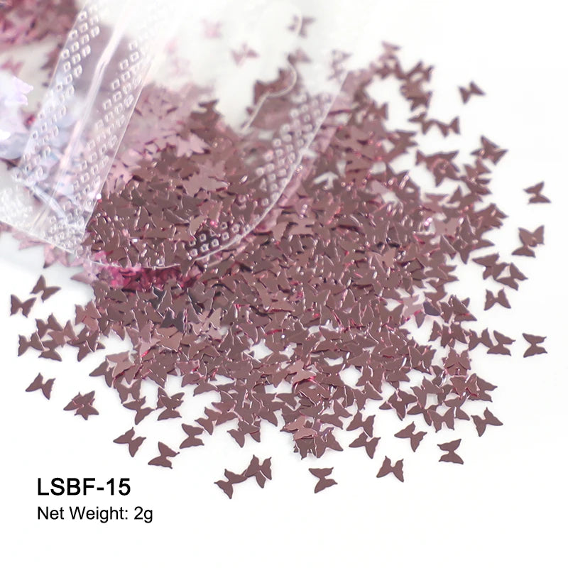 Holographic Nail Art Glitter - Laser Star & Butterfly Sequins (2g)