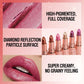 XMSJ Quicksand Gold Glitter Lipstick - Moisturizing Long-Lasting Waterproof Lip Color 3.8g