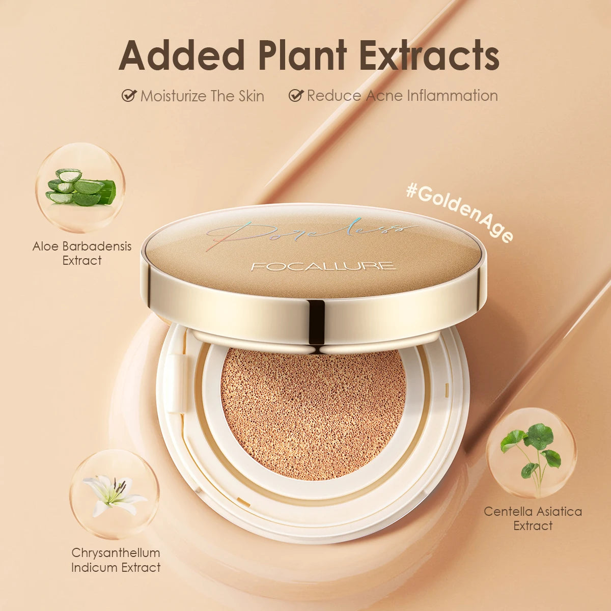 Air Cushion Foundation - Waterproof Matte Poreless Full Coverage