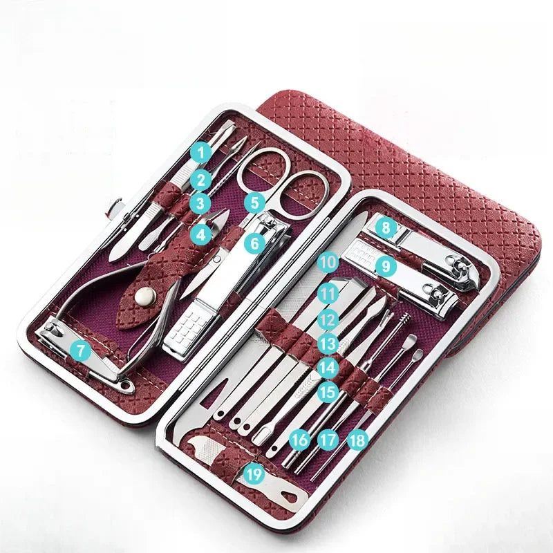 Home Nail Clipper Set Of 19 Pieces Large Size Dead Skin Pliers