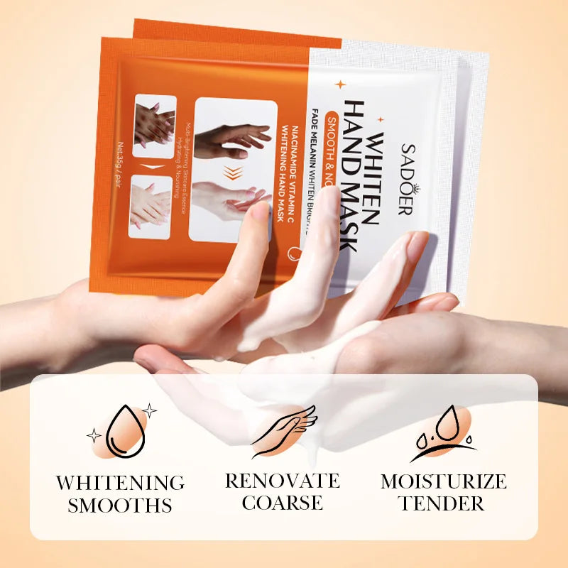 SADOER Niacinamide Hand Mask - Moisturizing & Brightening Hand Treatment