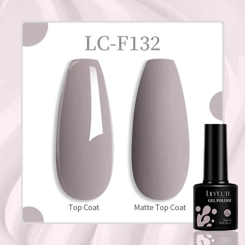 LILYCUTE 7ML Jelly Amber Gel Nail Polish Nail Art Dark Bloom Leopard