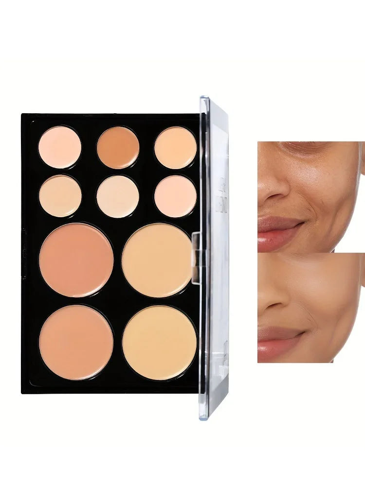 10 Colors Concealer Palette - Eye Repairing Matte Tattoo Contour Cream
