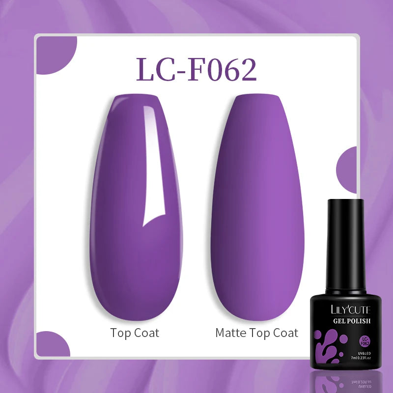 LILYCUTE 7ML Jelly Amber Gel Nail Polish Nail Art Dark Bloom Leopard