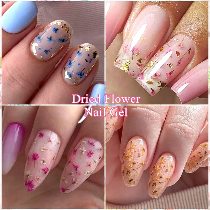 Mtssii Dried Flower Gel Nail Polish - Natural Flower Fairy Series UV/LED