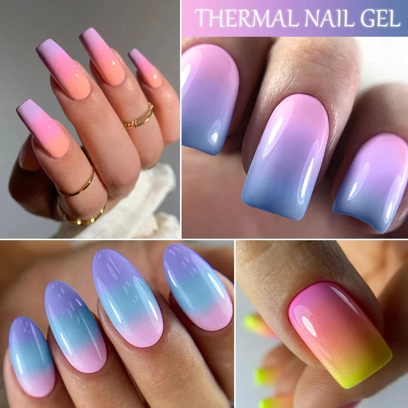 LILYCUTE Thermal Gel Nail Polish 7ml - Temperature Color Changing UV LED