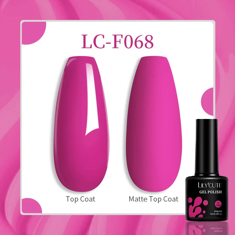LILYCUTE 7ML Jelly Amber Gel Nail Polish Nail Art Dark Bloom Leopard