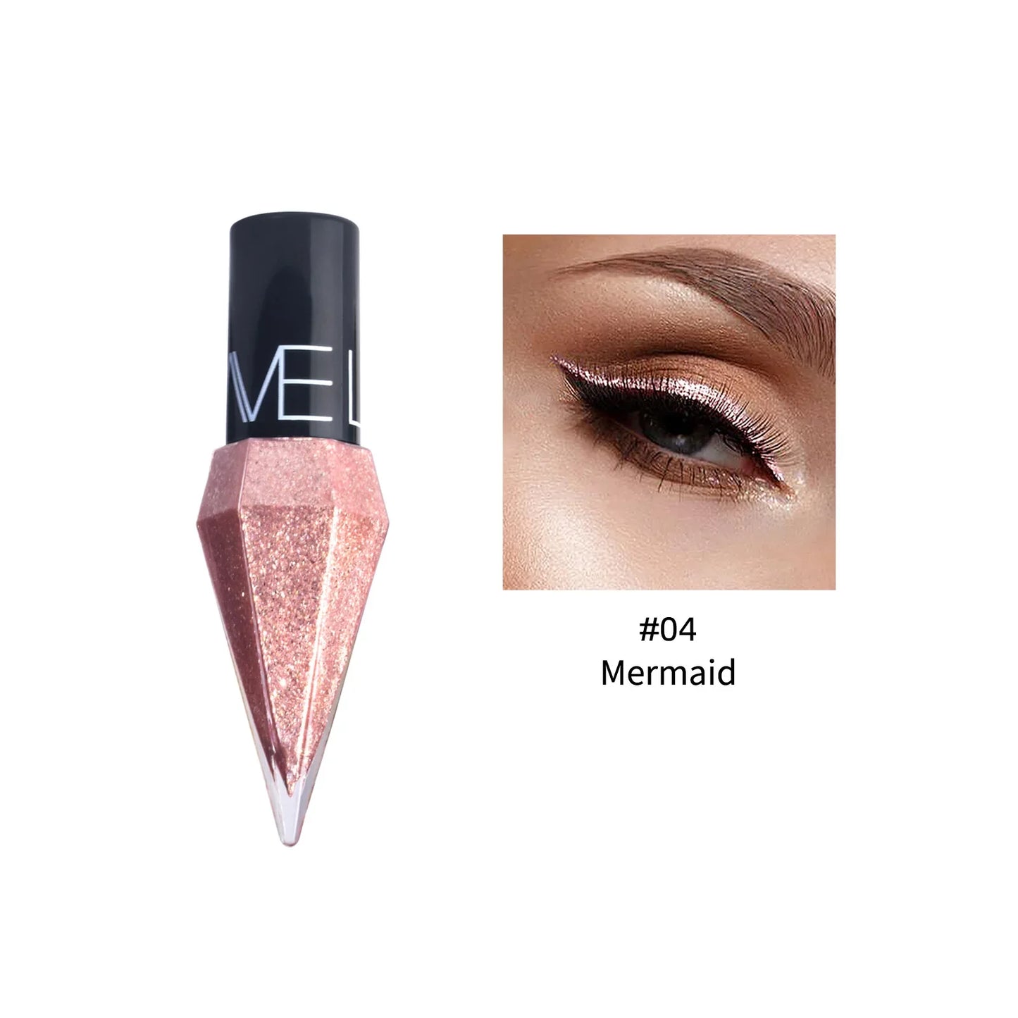 Pudaier Pearlescent Diamond Liquid Eyeliner - Waterproof Glitter Eyeshadow Stick with Long-Lasting Shimmer