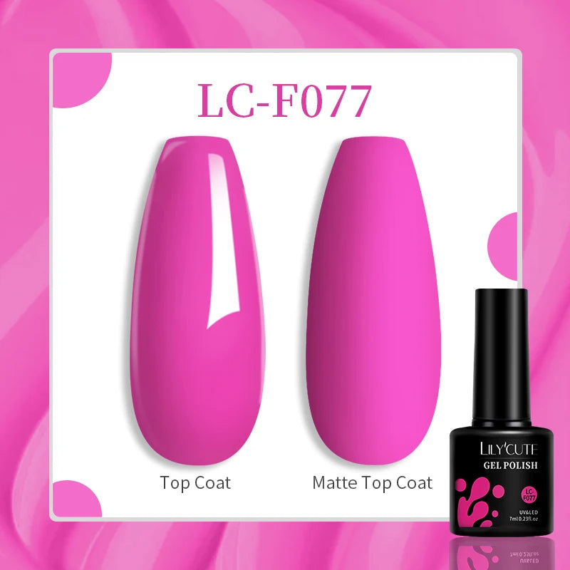LILYCUTE 7ML Jelly Amber Gel Nail Polish Nail Art Dark Bloom Leopard