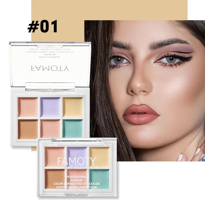 Moisturizing Multicolor Concealer Palette - Full Coverage Cream Base