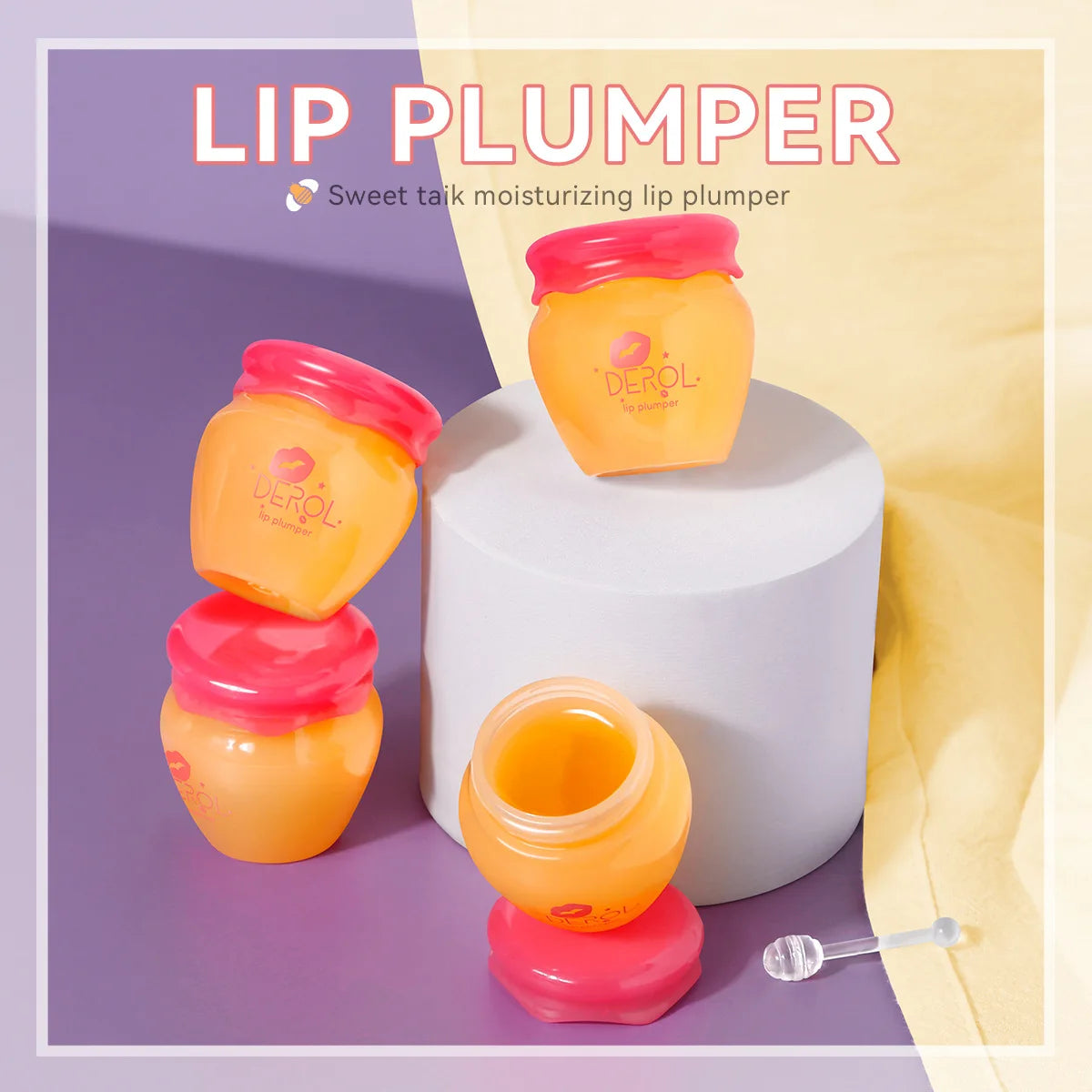 Natural Lip Plumper with Ginger & Peppermint - Day & Night Moisturizing Treatment