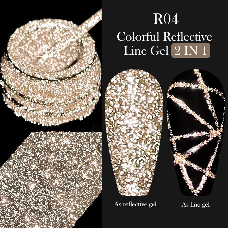LILYCUTE Metallic Painting Liner Gel Nail Polish - 5ml