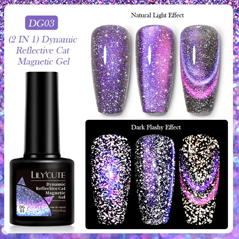 LILYCUTE 9D Cat Eye Magnetic Gel Nail Polish - 7ml