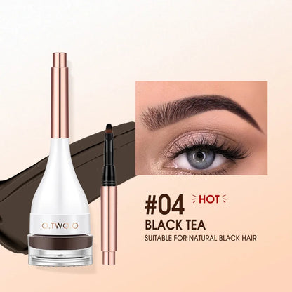 Eyebrow Pomade Brow Mascara - Natural Waterproof Long Lasting with Brush