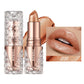 XMSJ Quicksand Gold Glitter Lipstick - Moisturizing Long-Lasting Waterproof Lip Color 3.8g