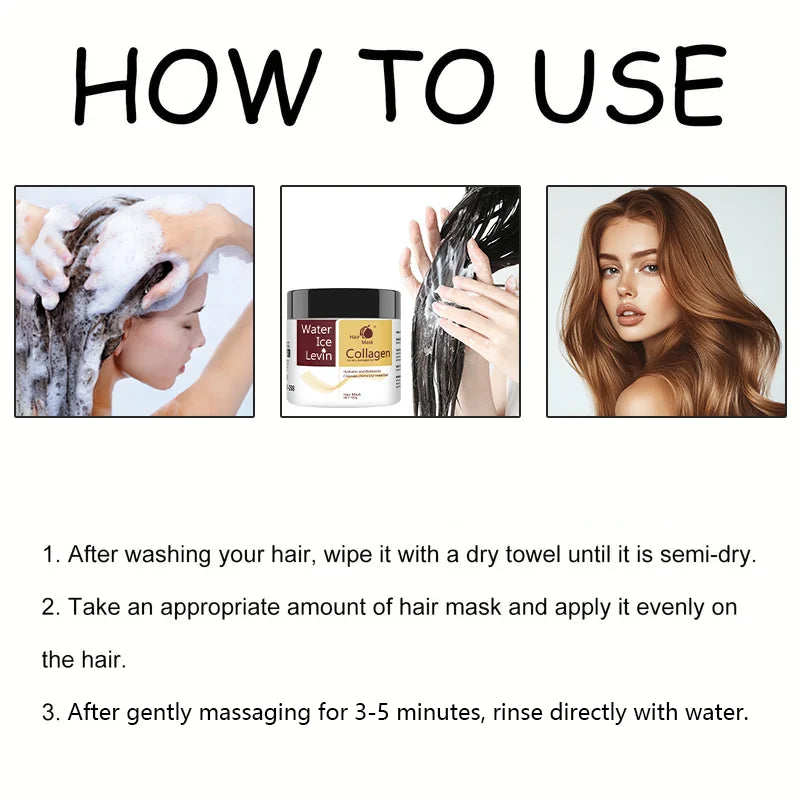 Collagen Moisturizing Hair Mask with Hyaluronic Acid & Keratin - Deep Repair