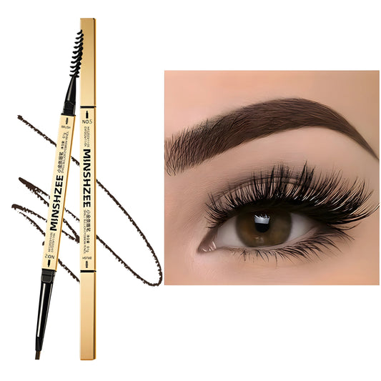 Waterproof Matte Eyebrow Pen - Double Head Long Lasting Brown with Brush