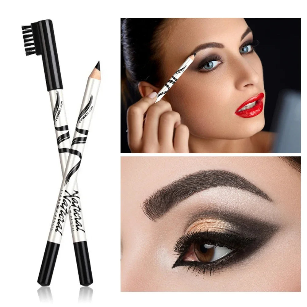 Waterproof Eyebrow Pencil - Long-Lasting Brown Eye Brow Makeup Tool