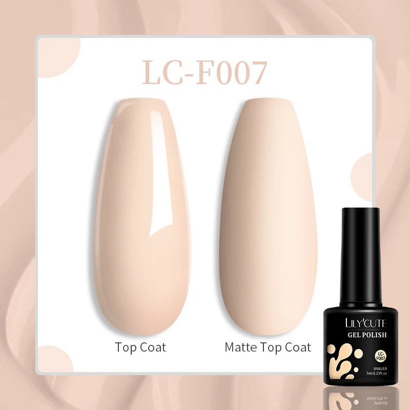 LILYCUTE 7ML Jelly Amber Gel Nail Polish Nail Art Dark Bloom Leopard