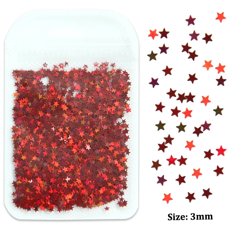 Holographic Nail Art Glitter - Laser Star & Butterfly Sequins (2g)