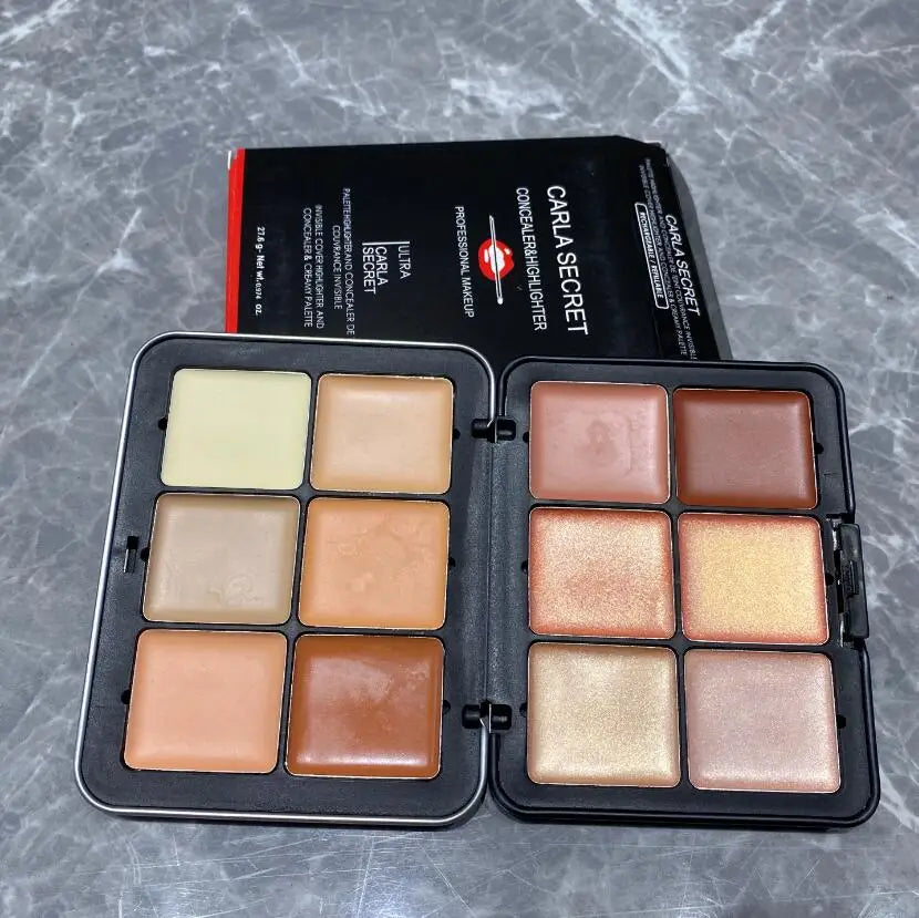 12 Color Blush Concealer Set - Waterproof Face Contour Cream Palette