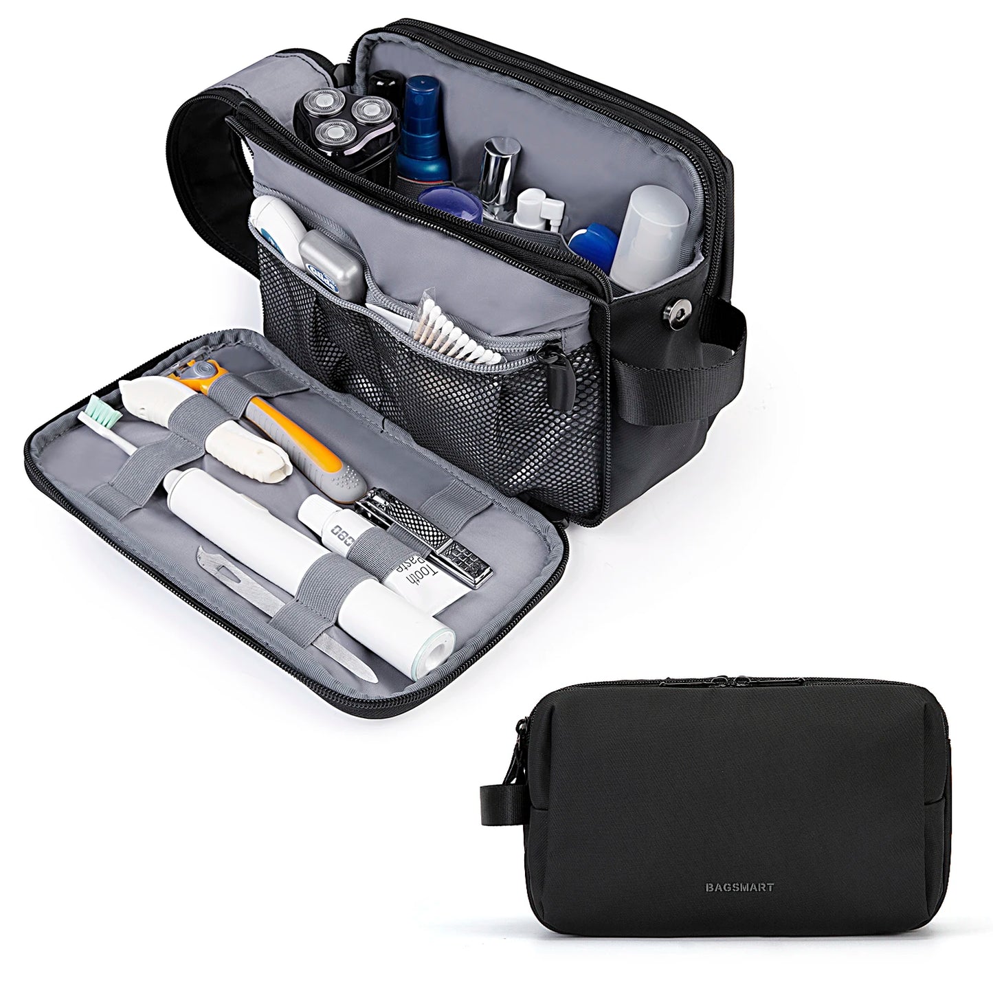 BAGSMART Waterproof Dopp Kit - Lightweight Travel Toiletries Organizer