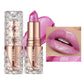 XMSJ Quicksand Gold Glitter Lipstick - Moisturizing Long-Lasting Waterproof Lip Color 3.8g